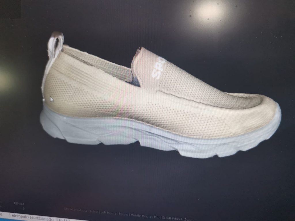 Escaneo 3d zapatilla