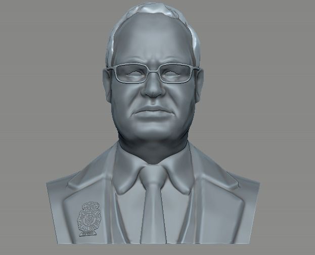 Diseño 3D busto policia
